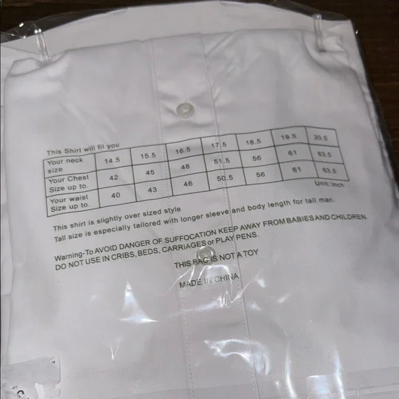 White Dress Shirt Classic Pointed Collar - Picture 7 of 8